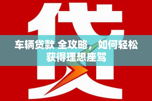 忻府车辆贷款 全攻略，如何轻松获得理想座驾