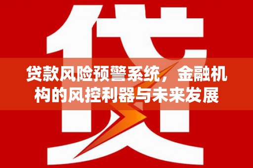 忻府贷款风险预警系统，金融机构的风控利器与未来发展