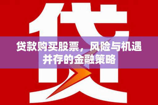 忻府贷款购买股票，风险与机遇并存的金融策略
