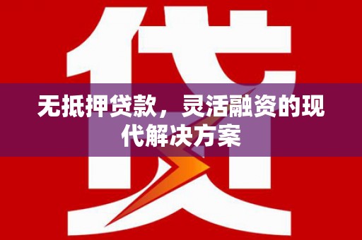 忻府无抵押贷款，灵活融资的现代解决方案