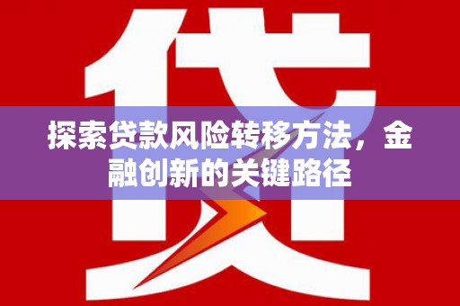 忻府探索贷款风险转移方法，金融创新的关键路径